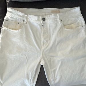 All Saints Men’s Rex White Jeans size 36 inseam 30” button fly